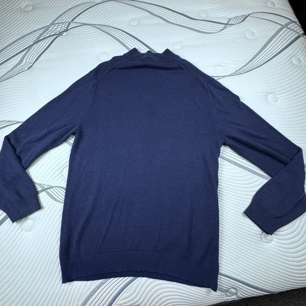 Mizzen Main Cassidy 1/4 Zip Pullover Men XXL Shirt Blue Performance Golf Stretch